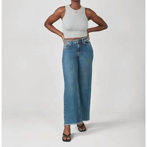 NEW LOLA JEANS milan wide leg jean in dim sky